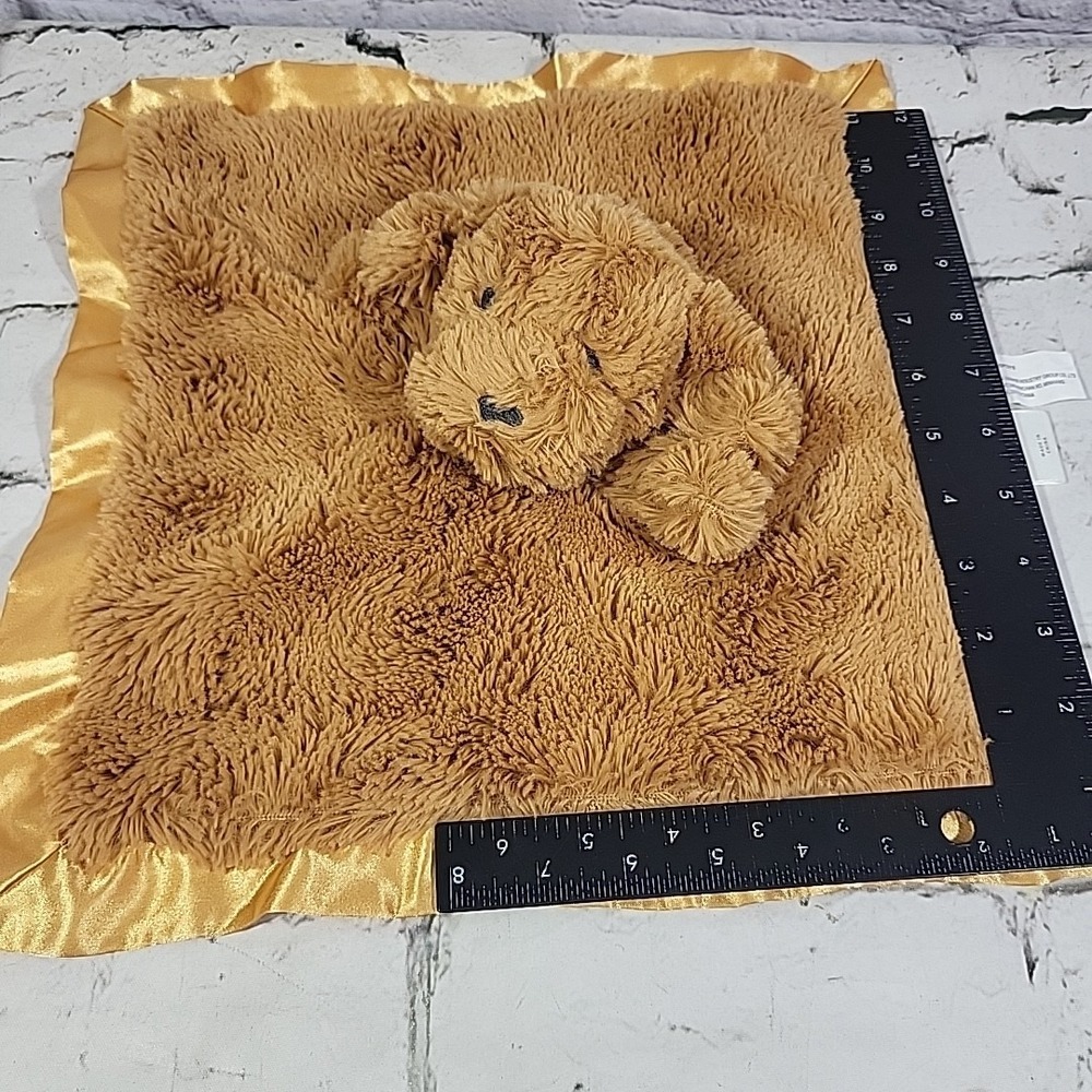 Cloud Island Puppy Dog Lovey Security Blanket Satin Plush Fuzzy‎ Brown - Picture 6 of 6